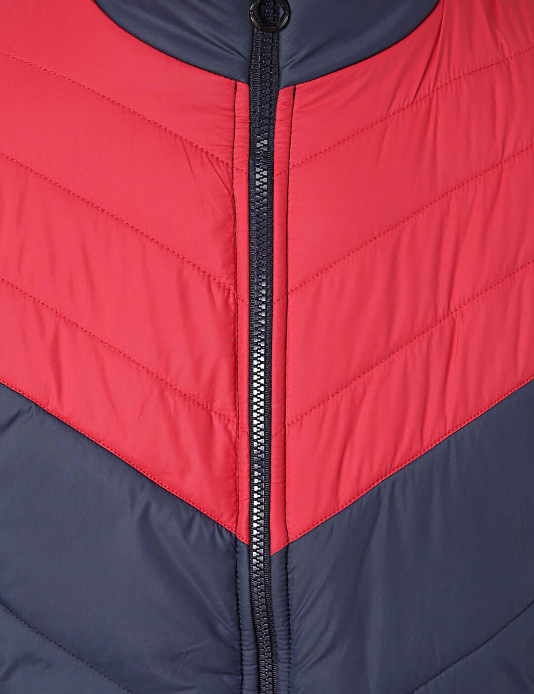 Kotty Men Blue & Red Colourblocked Puffer Jacket