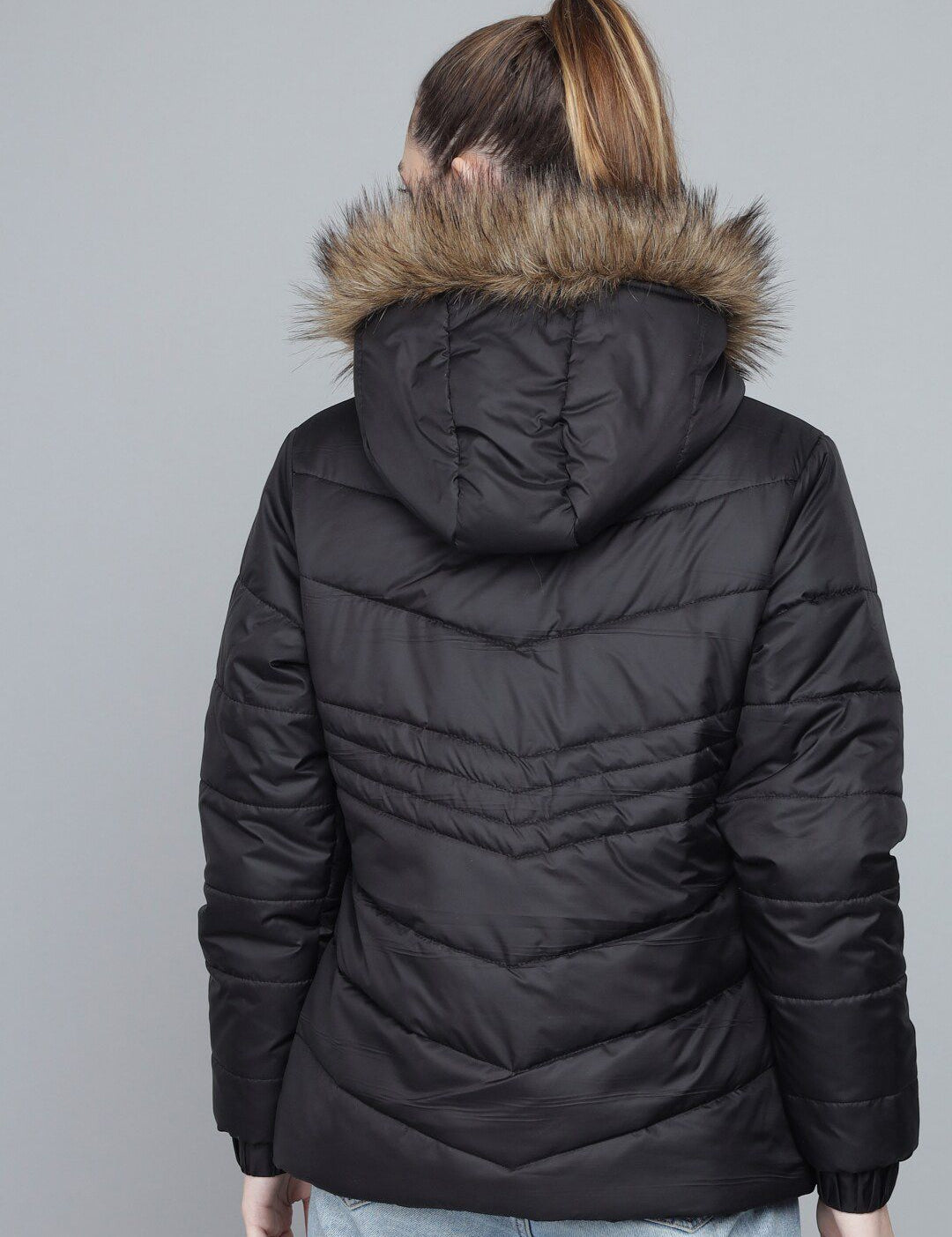 Kotty Women Black Lightweight Padded Jacket