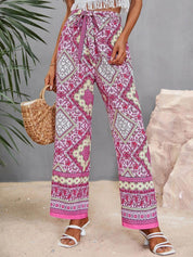 Kotty Women Multicoloured Ethnic Motifs Printed Relaxed High-Rise Easy Wash Trousers