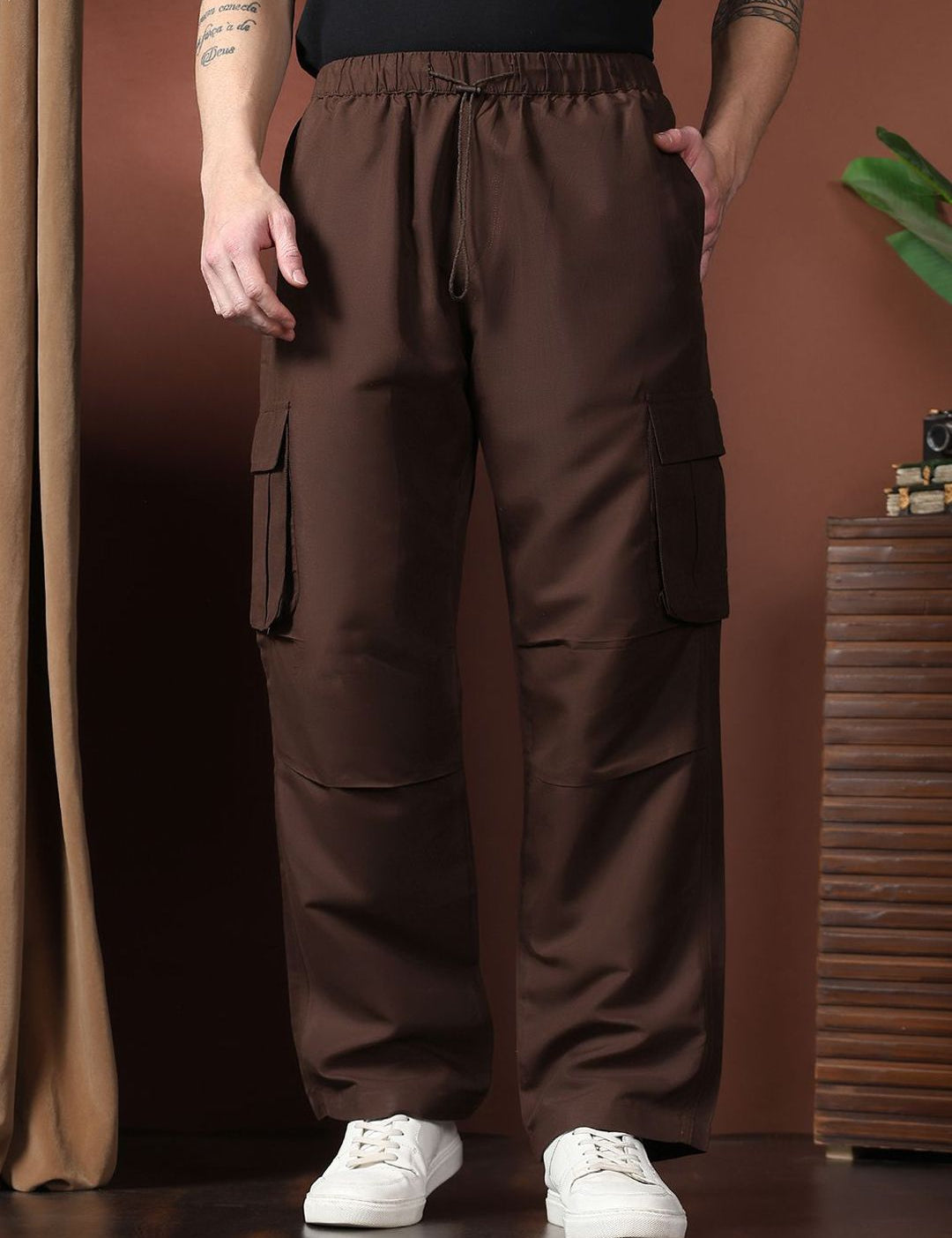 Kotty Men Relaxed Easy Wash Cargos Trousers