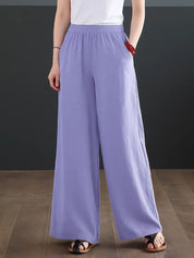 Kotty Women Solid Loose Fit High-Rise Trousers