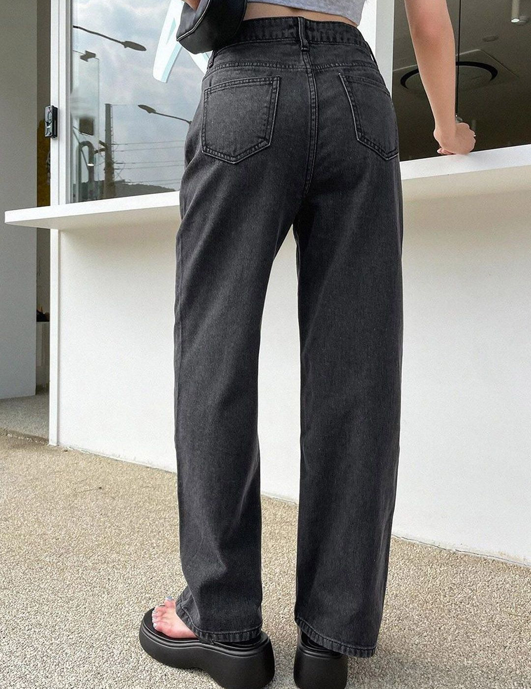 Kotty Women Cotton Straight Fit High-Rise Stretchable Jeans