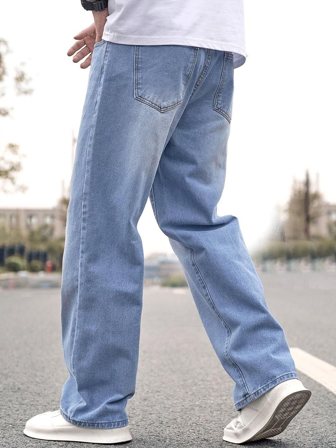 Kotty Men Regular Fit Low-Rise Light Fade Stretchable Jeans