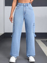 Kotty Women Straight Fit High-Rise Stretchable Jeans