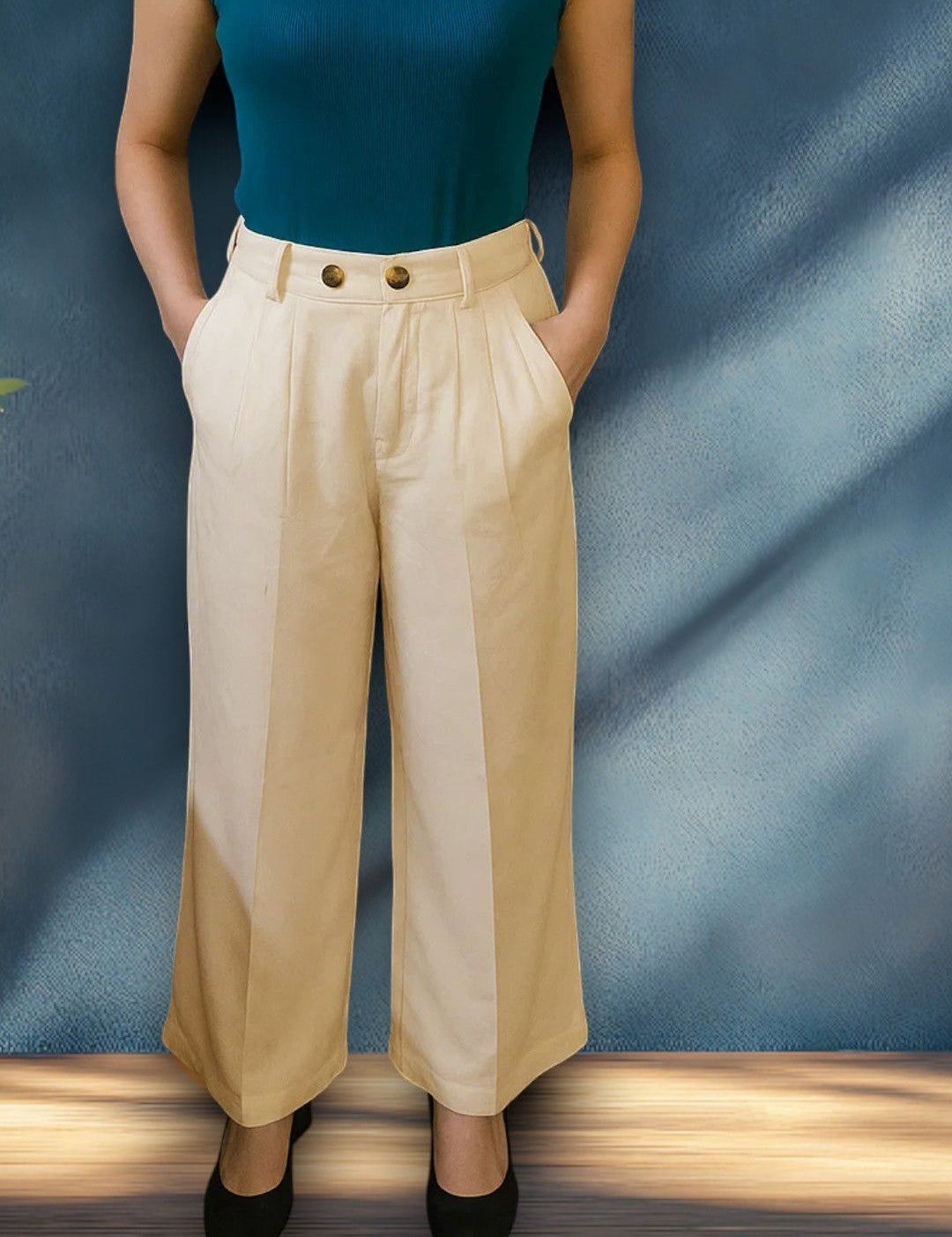 Kotty Women High-Rise Easy Wash Pleated Trousers