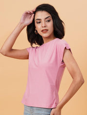 Kotty Round Neck Extended Sleeves Regular Fit T-shirt