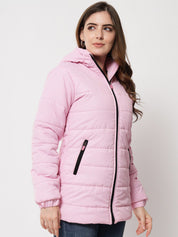Kotty Women Pink Longline Padded Jacket