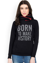 Kotty Women Black Printed Sweatshirt