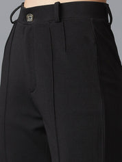 KOTTY BIZwear Black Shawl Neck Coat With Trousers