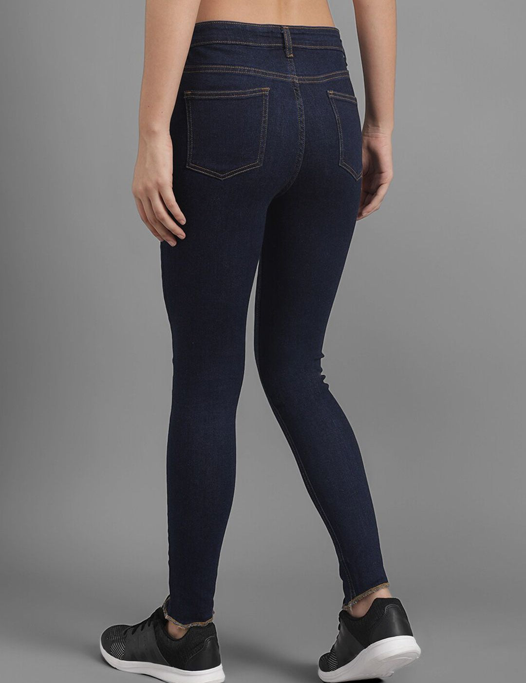 Kotty Women Navy Blue Super Skinny Fit Mid-Rise Clean Look Jeans