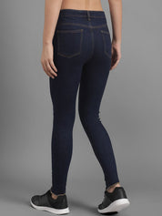 Kotty Women Navy Blue Super Skinny Fit Mid-Rise Clean Look Jeans