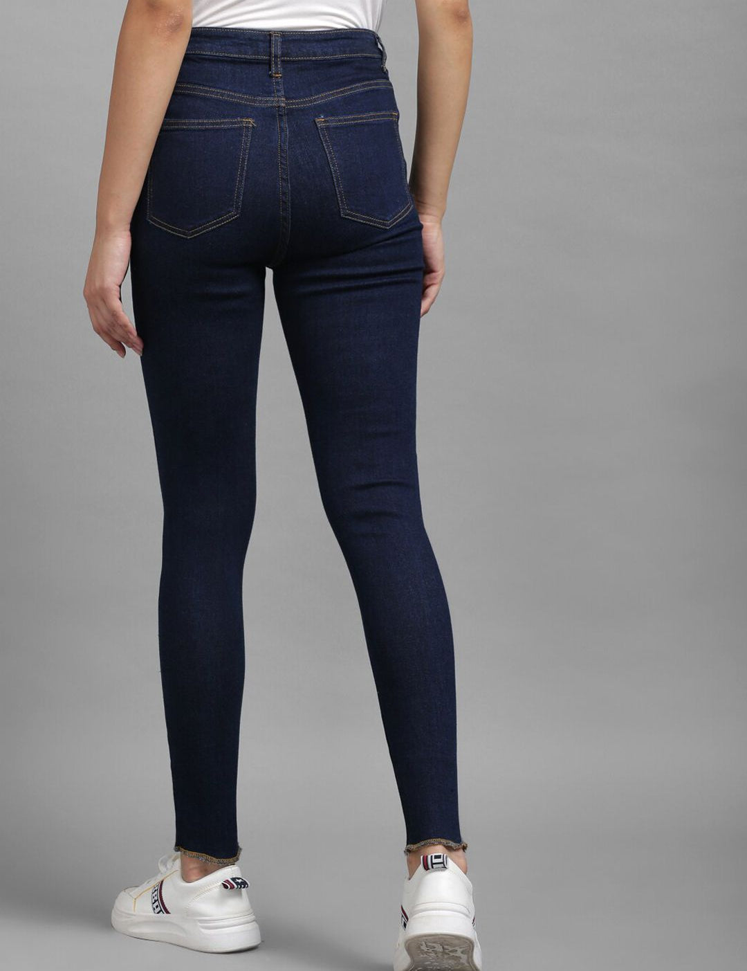 Kotty Women Navy Blue Skinny Fit High-Rise Clean Look Jeans