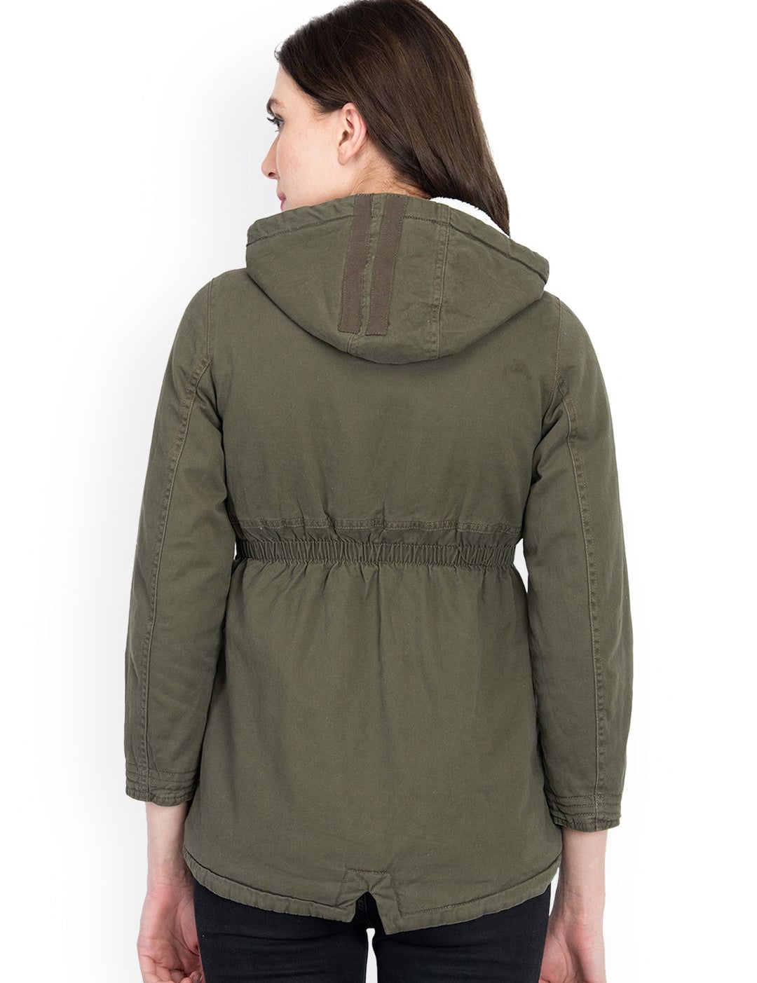 Kotty Women Green Solid Parka