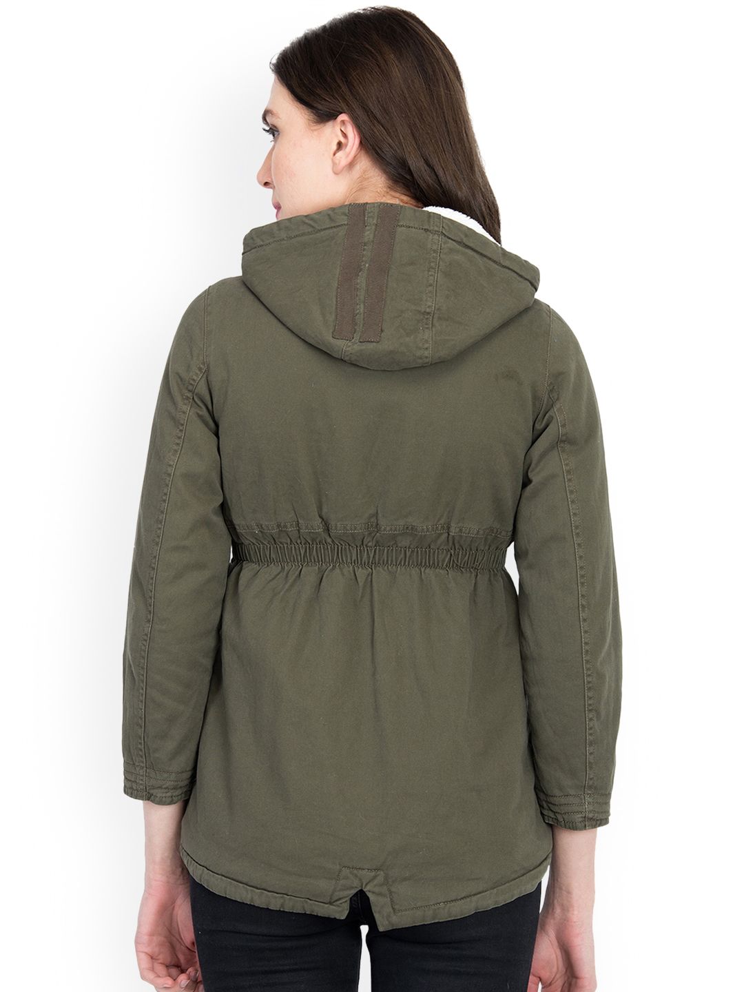 Kotty Women Green Solid Parka