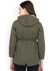 Kotty Women Green Solid Parka