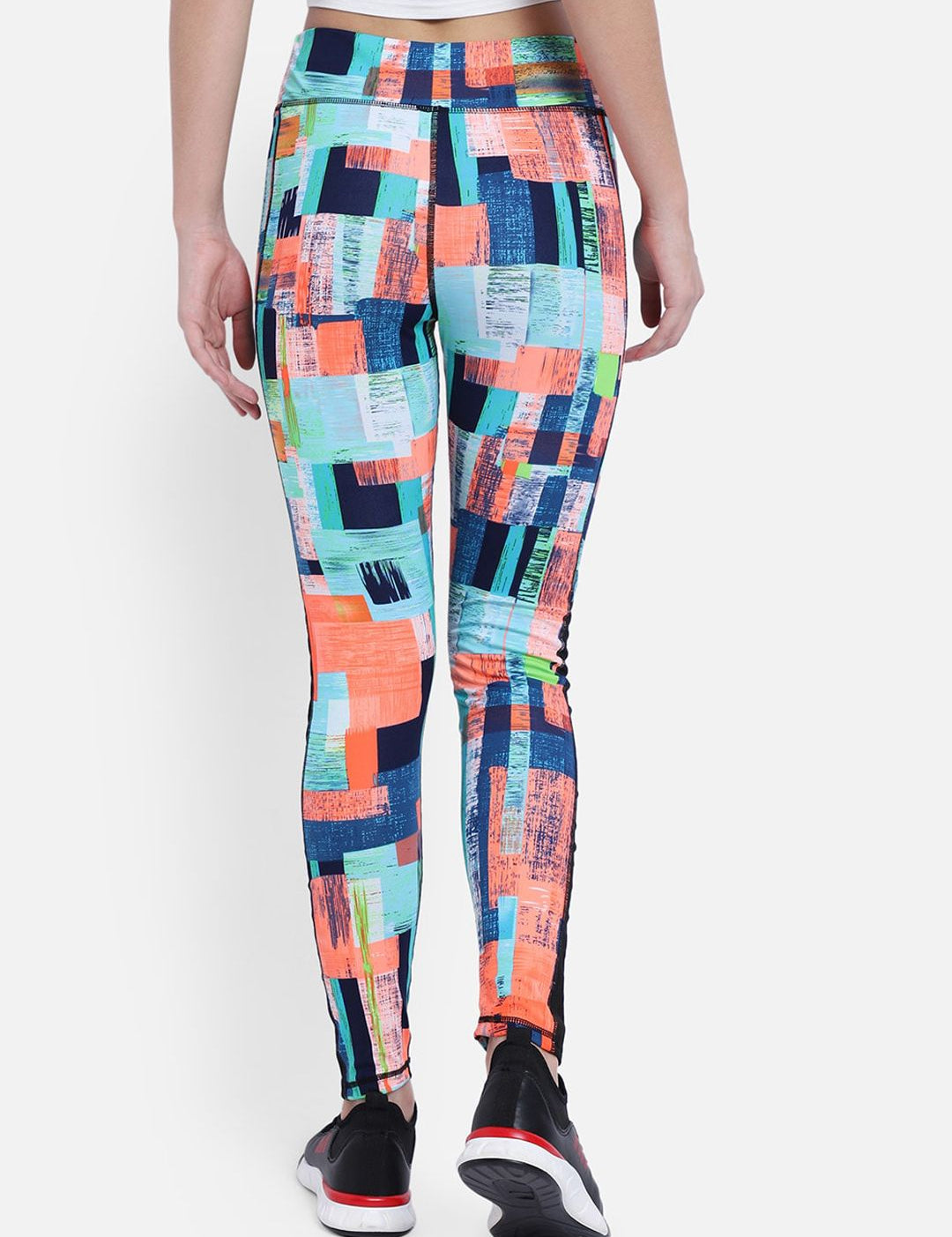 Kotty Women Blue & Orange Printed Tights