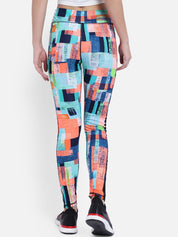 Kotty Women Blue & Orange Printed Tights