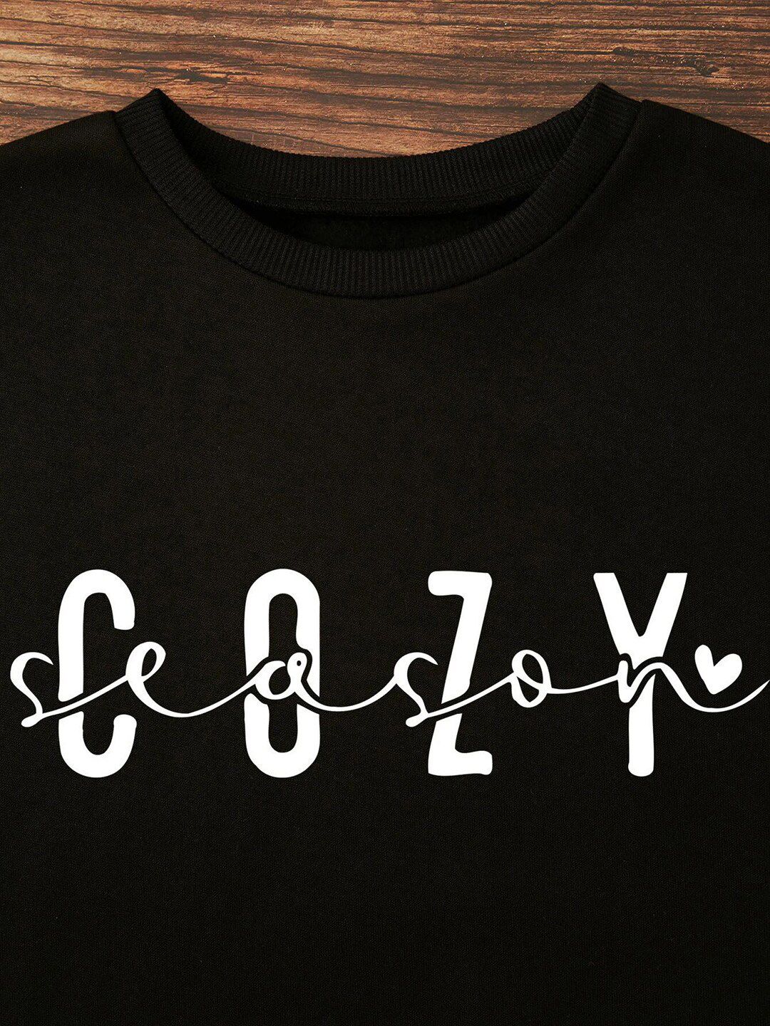 Kotty Typography Printed Fleece Sweatshirt