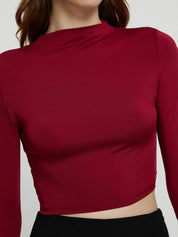 Kotty High Neck Fitted Crop Top