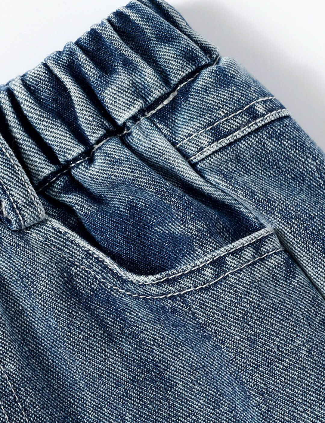 Kotty Girls Blue Jean Mildly Distressed Heavy Fade Jeans