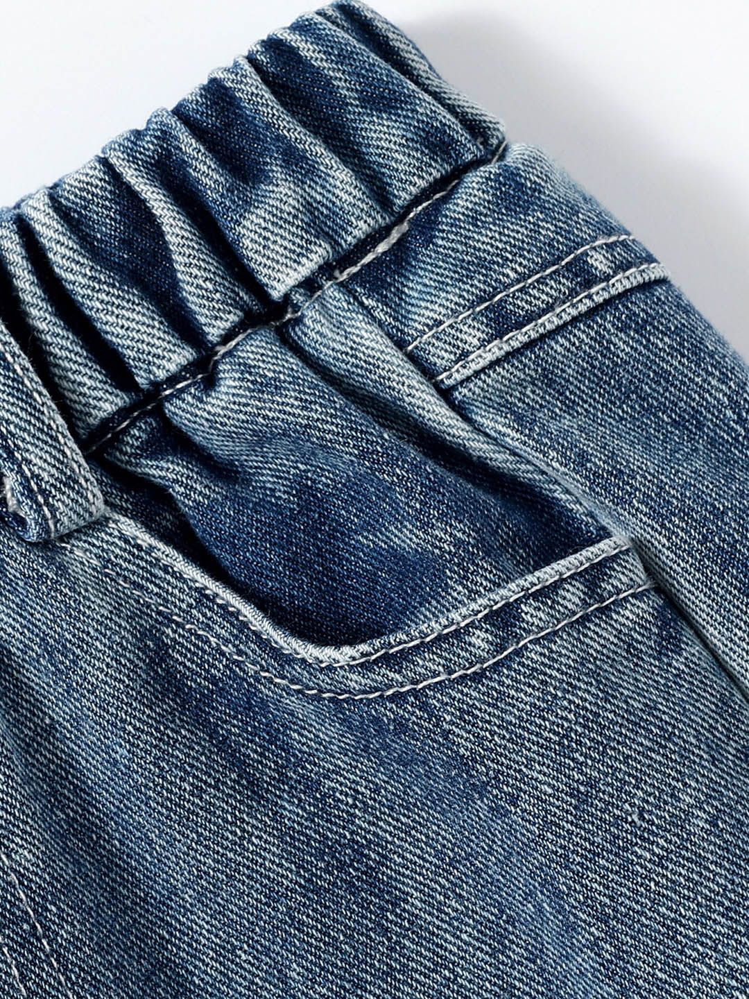 Kotty Girls Blue Jean Mildly Distressed Heavy Fade Jeans