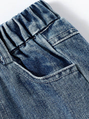Kotty Girls Blue Jean Mildly Distressed Heavy Fade Jeans