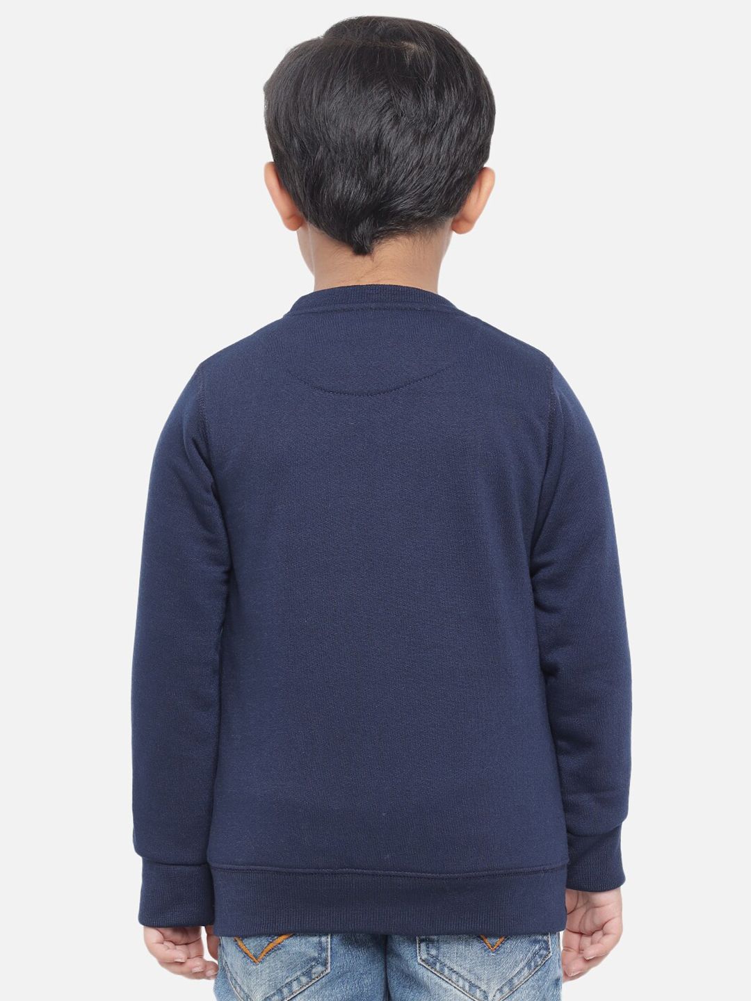 Kotty Boys Navy Blue Printed Sweatshirt