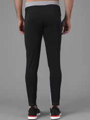 Kotty Men Black & Grey Colourblocked Track Pants