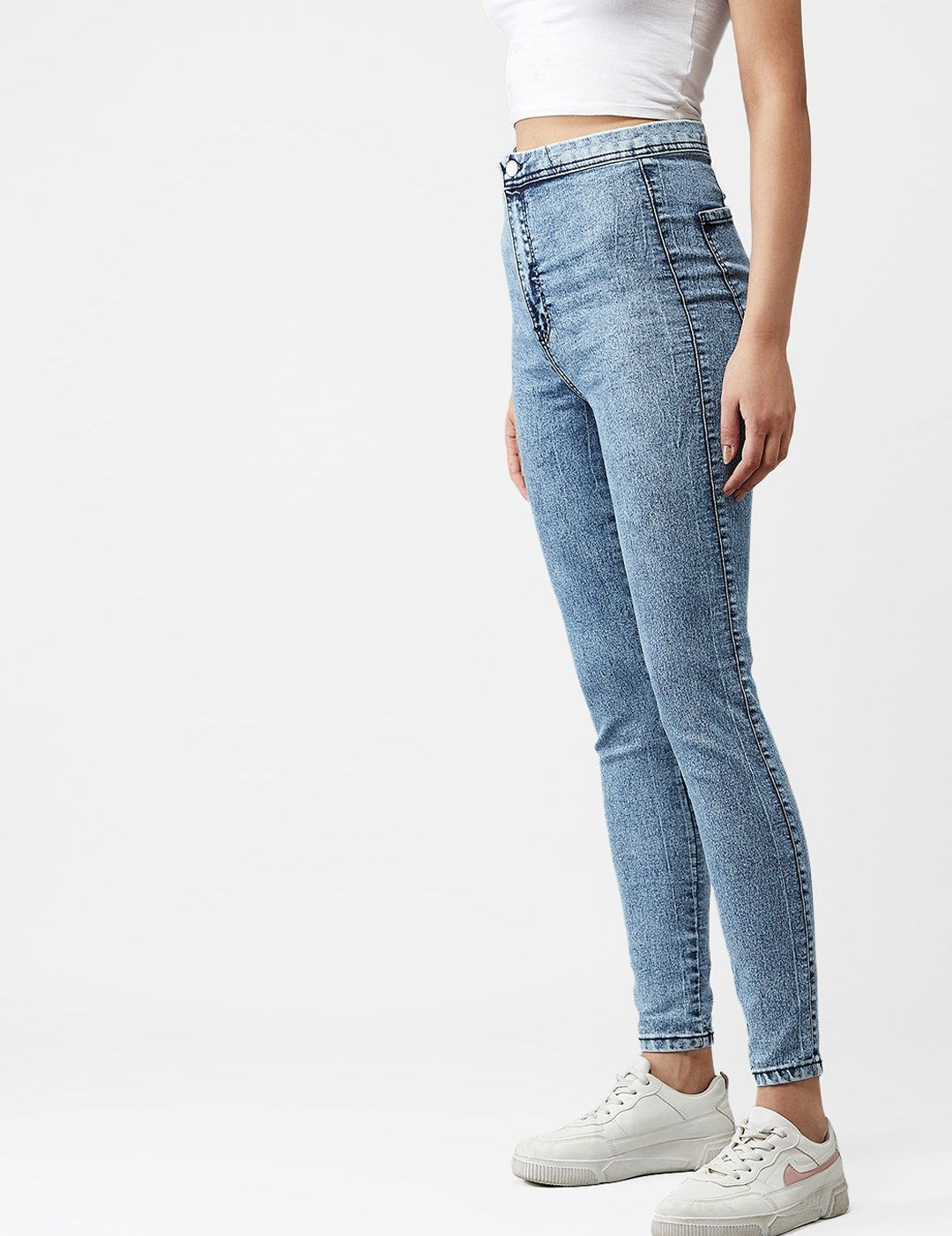 Kotty Women Blue Skinny Fit High-Rise Clean Look Jeans