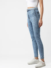 Kotty Women Blue Skinny Fit High-Rise Clean Look Jeans