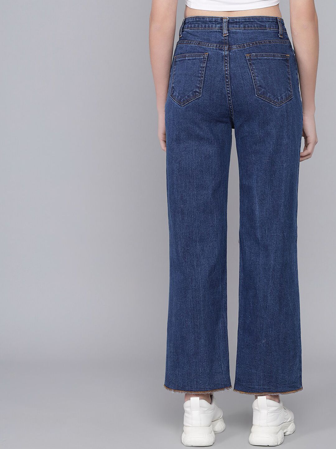 Kotty Women Blue Flared High-Rise Flared Stretchable Jeans