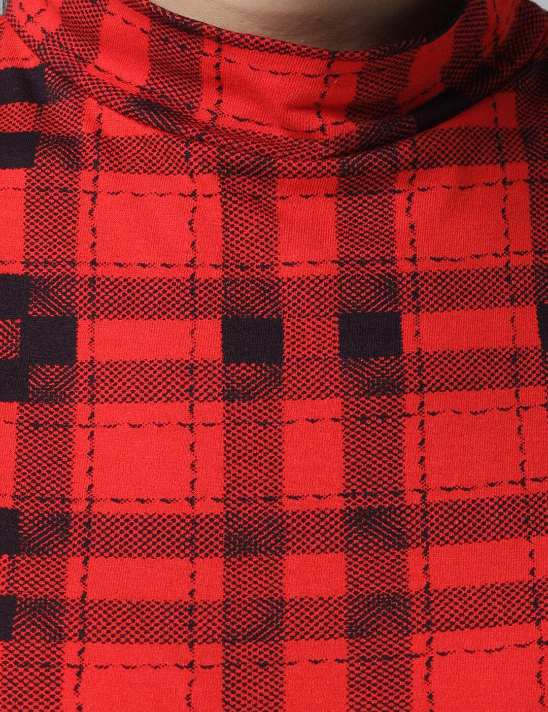 Kotty Women Red & Black Printed Night suit