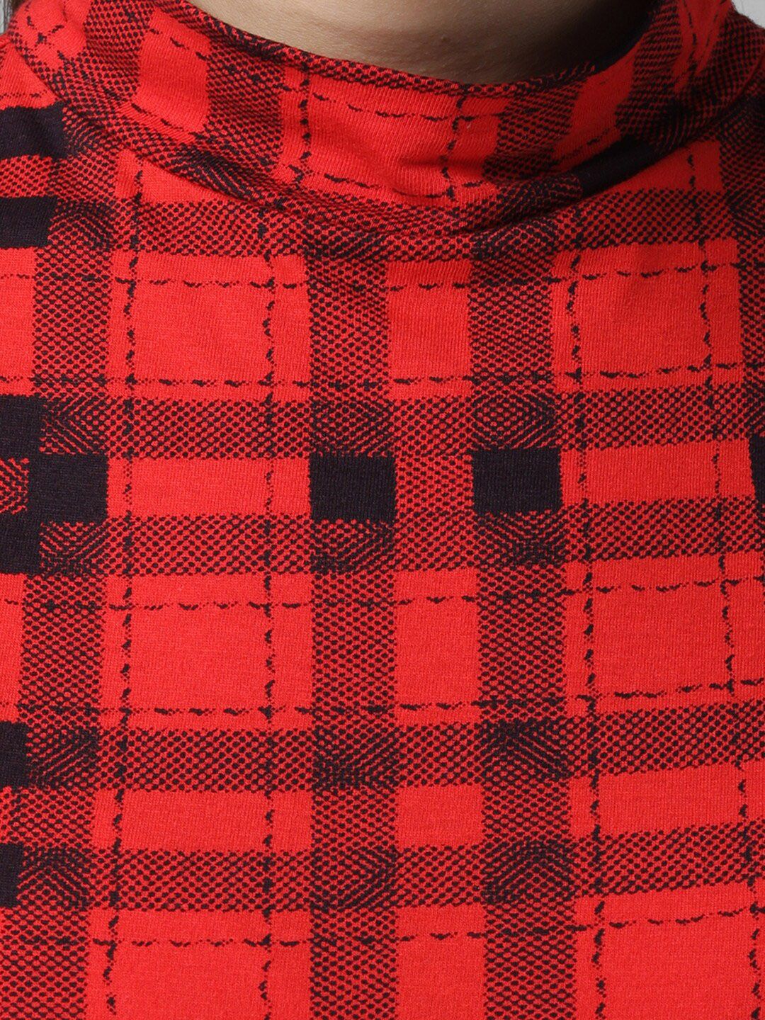 Kotty Women Red & Black Printed Night suit