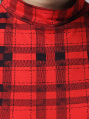 Kotty Women Red & Black Printed Night suit