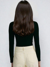 Kotty Black and Teal Blue Scoop Neck T-Shirt with Trouser