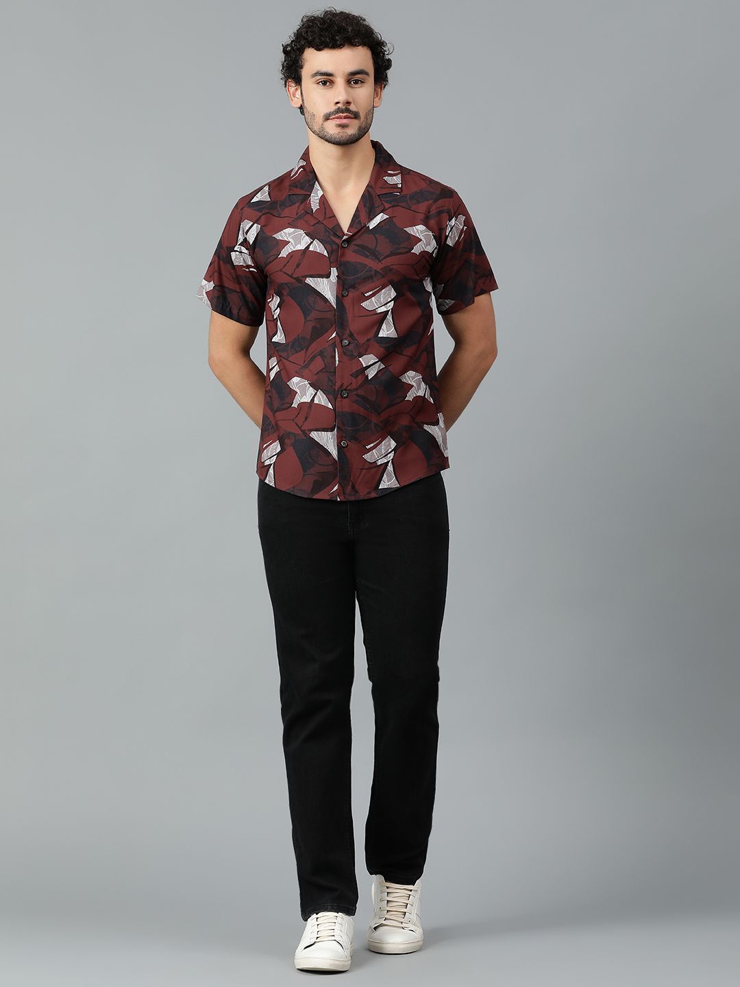 Kotty Men Abstract Printed Casual Shirt