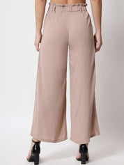 Kotty Women Relaxed Flared High-Rise Easy Wash Pleated Trousers