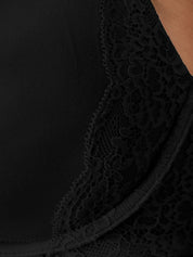 Kotty Black Solid Lightly Padded Underwired Lace T-Shirt Bra-KTTWOMENSBRA04