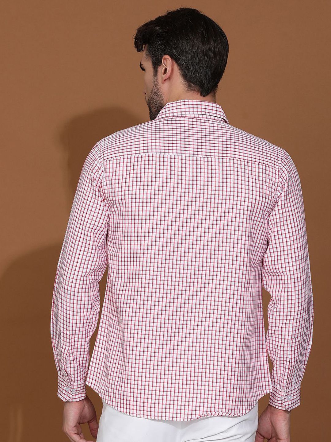 Kotty New Checked Spread Collar Casual Shirt