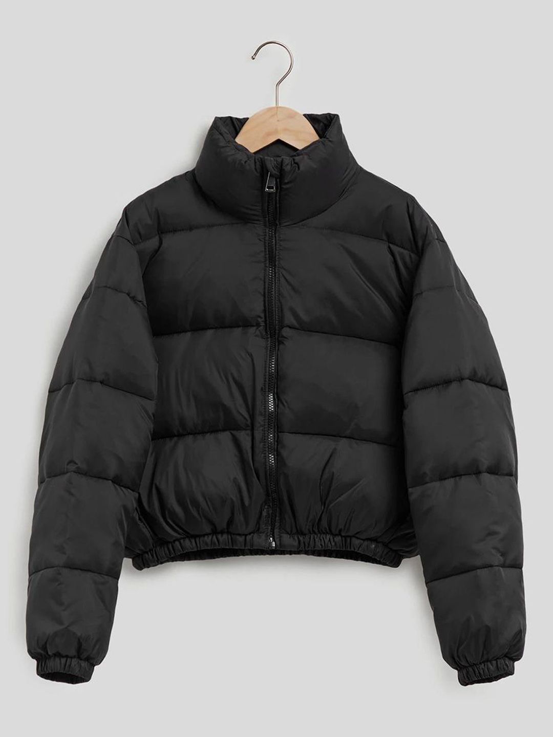 Kotty Women winters Striped Crop Puffer Jacket