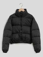 Kotty Women winters Striped Crop Puffer Jacket