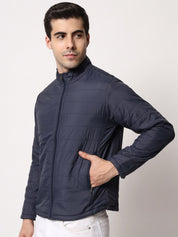 Kotty Men Navy Blue Outdoor Padded Jacket