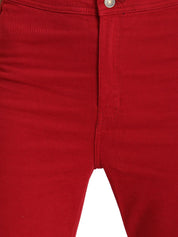 Kotty Women Maroon Flared High-Rise Clean Look Stretchable Jeans