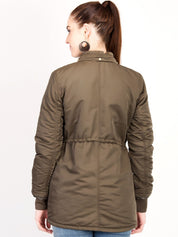 Kotty Women Brown Solid Insulator Longline Parka