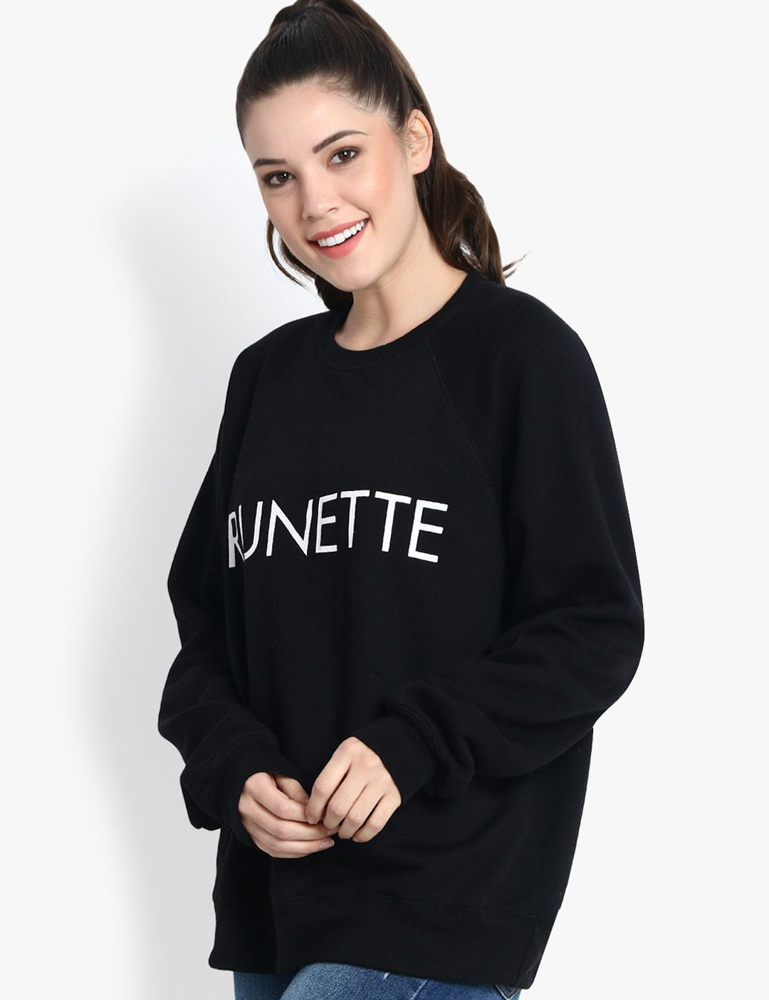 Kotty Women Black Printed Sweatshirt