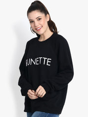 Kotty Women Black Printed Sweatshirt