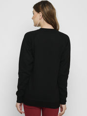 Kotty Women Black Printed Sweatshirt
