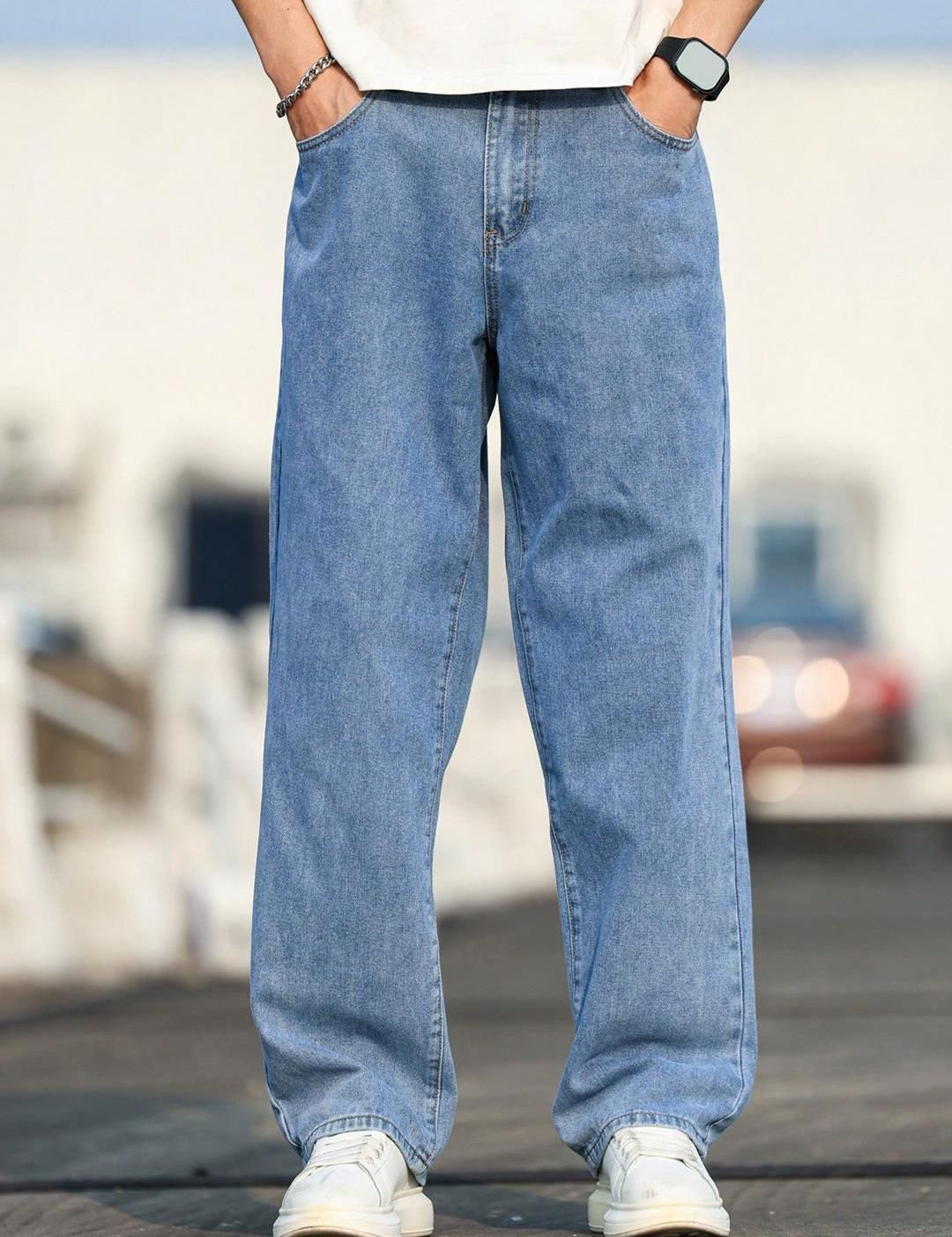 Kotty Men Straight Fit Mid-Rise Stretchable Jeans