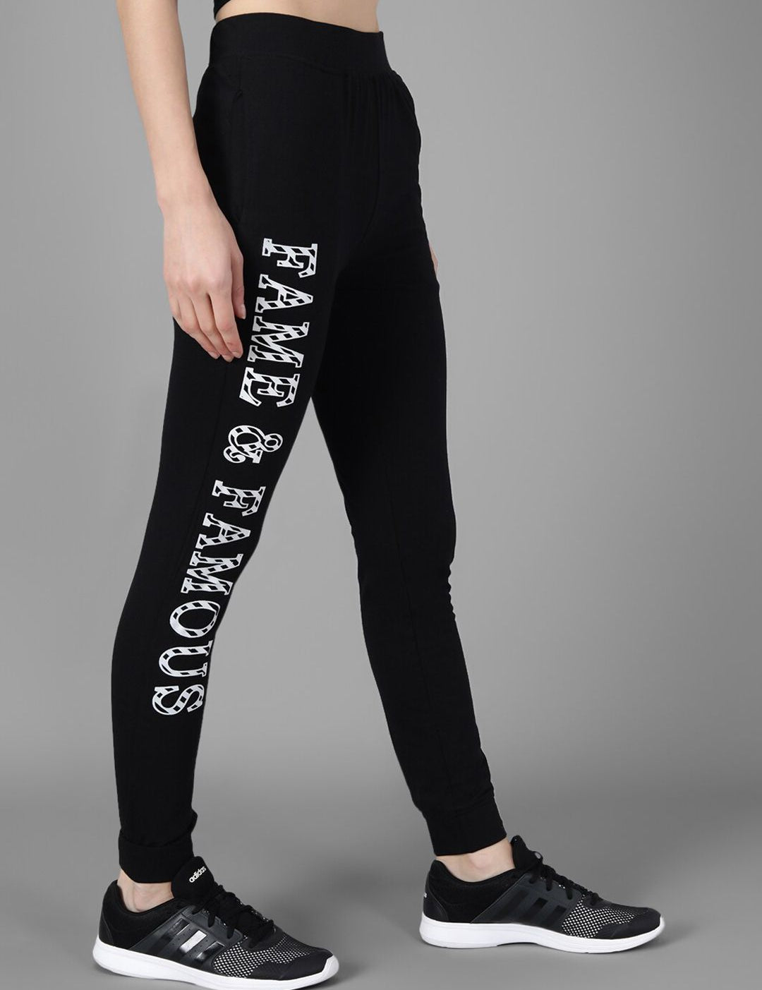Kotty Women Black & White Printed Joggers
