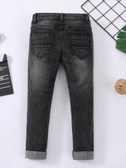 Kotty Boys Black Jean Straight Fit Light Fade Jeans